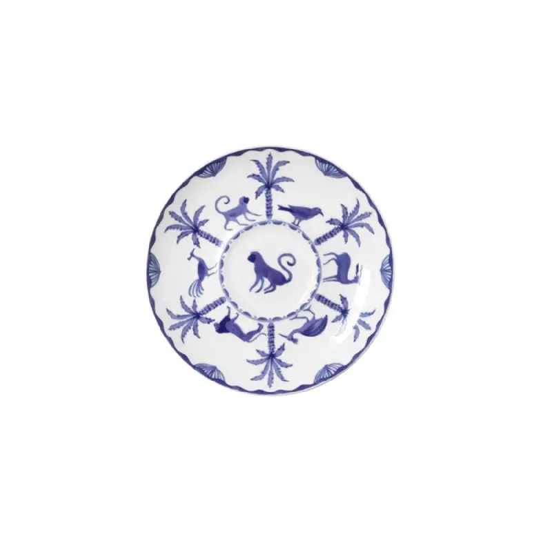 William Edwards Tea For One Saucer 5 3/4 in (Fits And0411A, And0562) Sultans Garden Blue - Set of 12