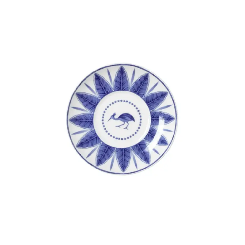 William Edwards Espresso Saucer Coupe 4 3/4 in (Fits And0112) Sultans Garden Blue - Set of 12