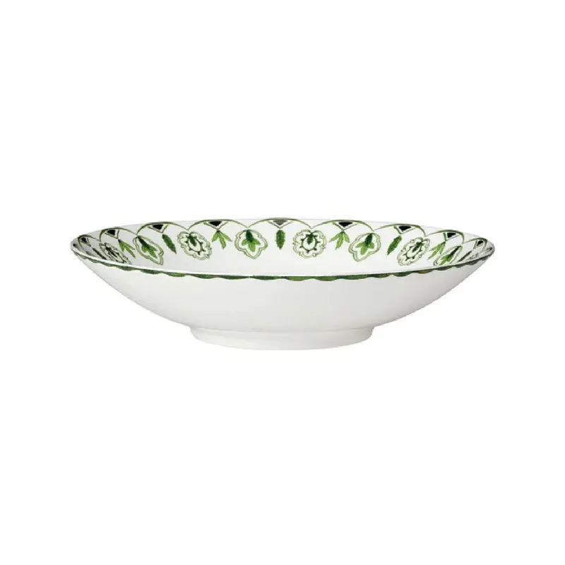 William Edwards Bowl Coupe 9 1/2 in (21 oz) Sultans Garden Green - Set of 12
