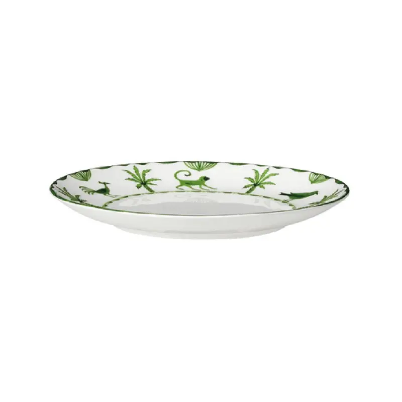 William Edwards Coupe Plate 6 1/2 in Sultans Garden Green - Set of 12 William Edwards Coupe Plate 6 1/2 in Sultans Garden Green - Set of 12