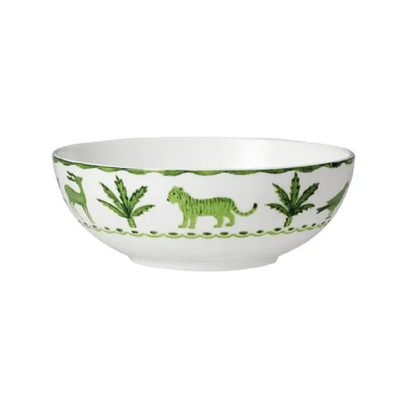 William Edwards Bowl Coupe 5 3/4 in (12 3/8 oz) Sultans Garden Green - Set of 12 William Edwards Bowl Coupe 5 3/4 in (12 3/8 oz) Sultans Garden Green - Set of 12