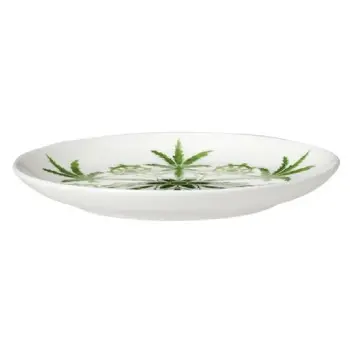 William Edwards Butter Dish Coupe 4 3/4 in Sultans Garden Green - Set of 24