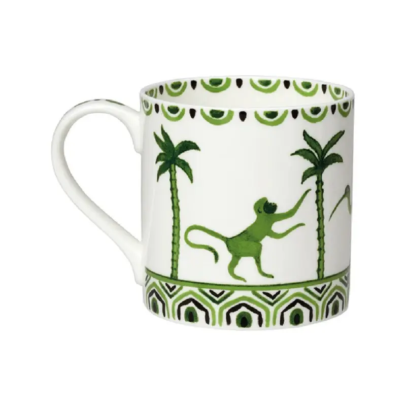 William Edwards Mug Coupe 5 in x 3 1/2 in (12 1/4 oz) Sultans Garden Green - Set of 12