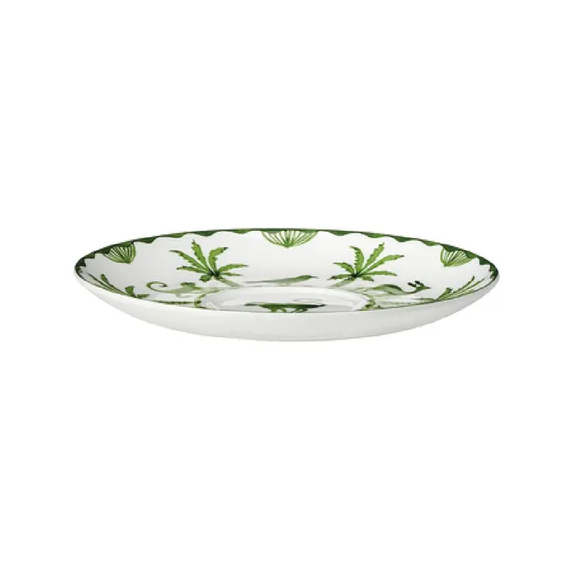 William Edwards Tea For One Saucer 5 3/4 in (Fits And0411A, And0562) Sultans Garden Green - Set of 12
