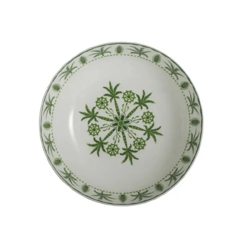 William Edwards Large Bowl Coupe 9 1/8 in (2 qt) Sultans Garden Green - Set of 6