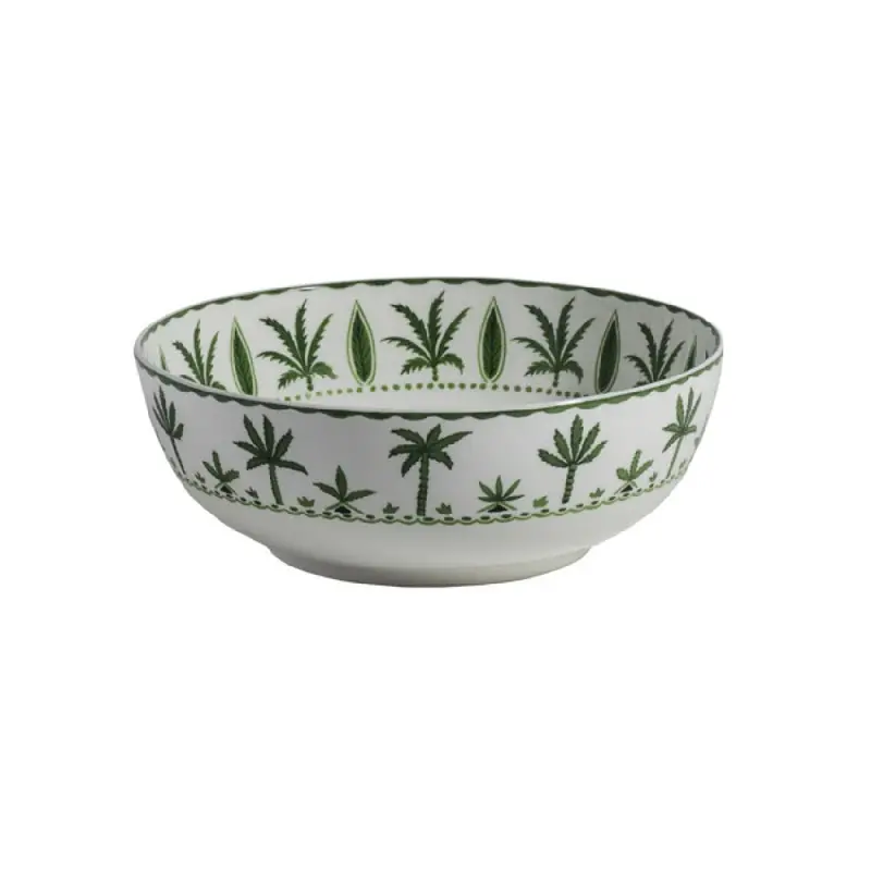 William Edwards Large Bowl Coupe 9 1/8 in (2 qt) Sultans Garden Green - Set of 6