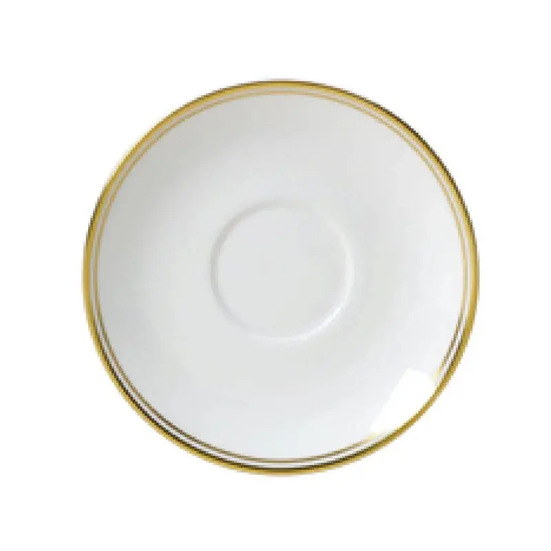 William Edwards Espresso Saucer 4 3/4 in Burnished Gold - Set of 12
