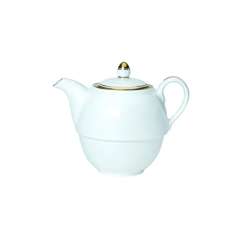 William Edwards Tea For One Teapot Coupe 4 7/8 in x 2 3/8 in (16 oz) Burnished Gold - Set of 6
