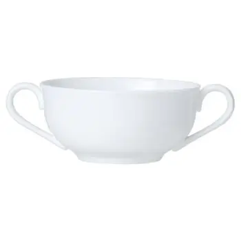William Edwards Consomme Cup Two Handled 2 in (7 oz) (Fits And0107) Classic White - Set of 12