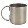 Genware Straight Mug 5 1/4 in x 3 5/8 in x 3 5/8 in (16 oz) Vintage Stainless Steel - Set of 12
