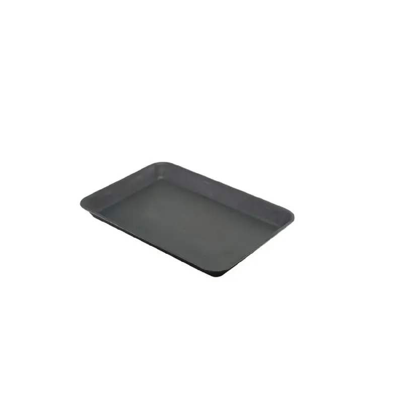 Genware Tray 12 1/2 in x 8 5/8 in x 3/4 in Vintage Stainless Steel Black - Set of 12 Genware Tray 12 1/2 in x 8 5/8 in x 3/4 in Vintage Stainless Steel Black - Set of 12