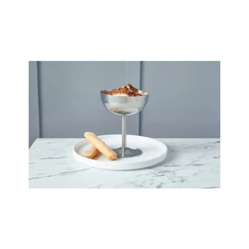 Genware Ice Cream Cup Stem 5 1/8 in Vintage Stainless Steel - Set of 12 Genware Ice Cream Cup Stem 5 1/8 in Vintage Stainless Steel - Set of 12