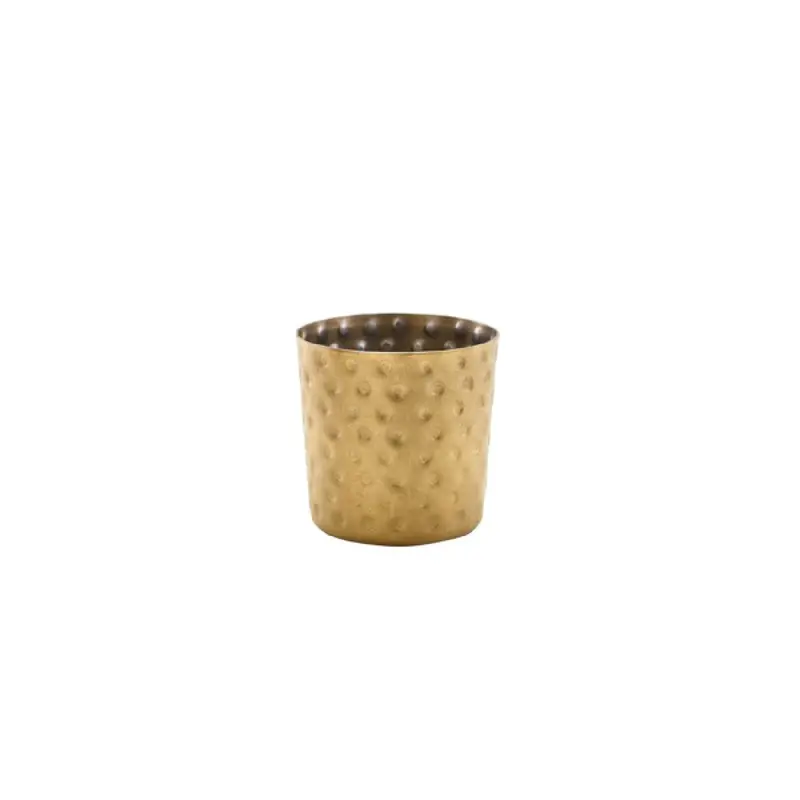 Genware Hammered Serving Cup 3 3/8 in x 3 3/8 in (12 3/4 oz) Vintage Gold - Set of 12