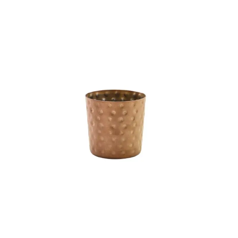 Genware Hammered Serving Cup 3 3/8 in x 3 3/8 in (12 3/4 oz) Vintage Copper - Set of 12 Genware Hammered Serving Cup 3 3/8 in x 3 3/8 in (12 3/4 oz) Vintage Copper - Set of 12