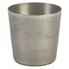 Genware Serving Cup 3 3/8 in x 3 3/8 in (12 3/4 oz) Vintage Stainless Steel - Set of 24