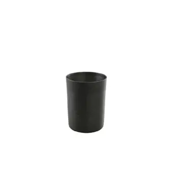 Genware Serving Cup 3 3/8 in x 3 3/8 in (12 3/4 oz) Vintage Stainless Steel Black - Set of 12