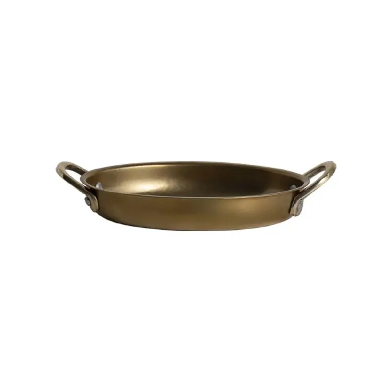 Genware Oval Dish 8 x 4 3/4 x 1 (12 oz) Gold Vintage Stainless Steel - Set of 6 Genware Oval Dish 8 x 4 3/4 x 1 (12 oz) Gold Vintage Stainless Steel - Set of 6
