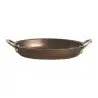 Genware Oval Dish 8 7/8 x 5 3/8 x 1 1/4 (17 oz) Copper Vintage Stainless Steel - Set of 6
