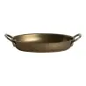 Genware Oval Dish 8 7/8 x 5 3/8 x 1 1/4 (17 oz) Gold Vintage Stainless Steel - Set of 6