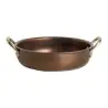Genware Round Dish 7 3/4 in 6 1/4 x 2 1/4 in (23 oz) Copper Vintage Stainless Steel - Set of 6