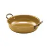 Genware Round Dish 7 3/4 in 6 1/4 x 2 1/4 in (23 oz) Gold Vintage Stainless Steel - Set of 6