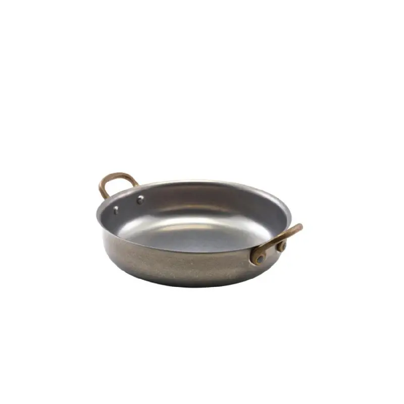 Genware Round Dish 9 1/4 in x 7 1/4 x 2 3/8 in (1 qt) Vintage Stainless Steel - Set of 6 Genware Round Dish 9 1/4 in x 7 1/4 x 2 3/8 in (1 qt) Vintage Stainless Steel - Set of 6