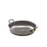 Genware Round Dish 9 1/4 in x 7 1/4 x 2 3/8 in (1 qt) Vintage Stainless Steel - Set of 6
