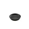 Genware Coupe Plate 8 in Vintage Stainless Steel Black - Set of 12
