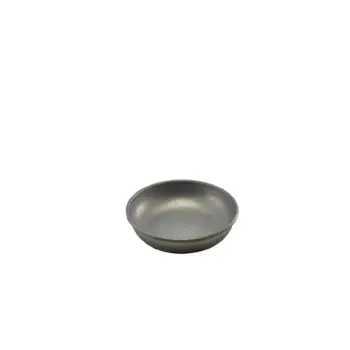 Genware Coupe Plate 6 in Vintage Stainless Steel - Set of 12