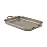 Genware Deep Tray 13 in x 9 1/4 in x 1 in Vintage Stainless Steel - Set of 3