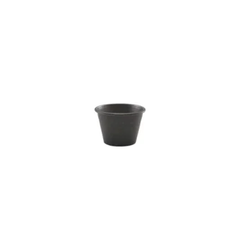 Genware Ramekin 2 3/8 in x 1 3/4 in (2 1/2 oz) Vintage Stainless Steel Black - Set of 24