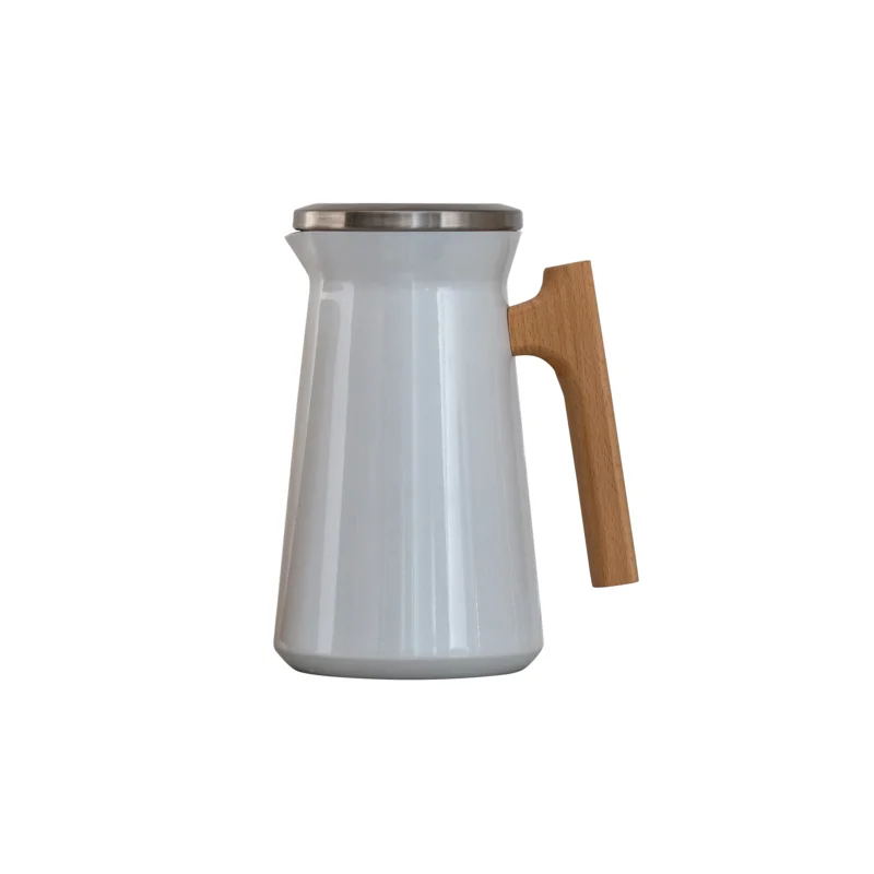 Complements Server Vacuum insulated Stainless Liner With Wood Handle 6 5/8 in x 8 1/2 in (1 Liter) White - Set of 6 Complements Server Vacuum insulated Stainless Liner With Wood Handle 6 5/8 in x 8 1/2 in (1 Liter) White - Set of 6