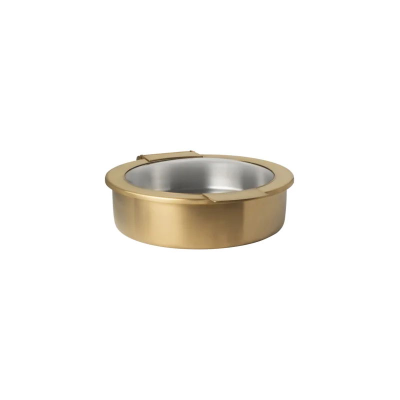 Creations Buffet Hinged Chafer Glass Lid 18 in x 15 3/4 in x 5 1/2 in (2 Gal) Gold Creations Buffet Hinged Chafer Glass Lid 18 in x 15 3/4 in x 5 1/2 in (2 Gal) Gold