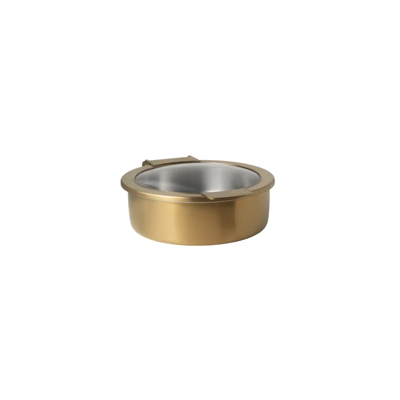 Creations Buffet Hinged Chafer Glass Lid 15 in x 12 1/2 in x 5 in (4 qt) Gold Creations Buffet Hinged Chafer Glass Lid 15 in x 12 1/2 in x 5 in (4 qt) Gold
