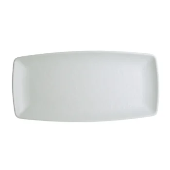 Creations Melamine Rectangular Plate White 11 1/2 in x 5 1/2 in x 1 in Cali - Set of 12