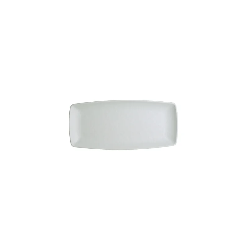 Creations Melamine Rectangular Plate White 9 1/2 in x 4 3/8 in x 1 in Cali - Set of 12