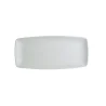 Creations Melamine Rectangular Plate White 9 1/2 in x 4 3/8 in x 1 in Cali - Set of 12