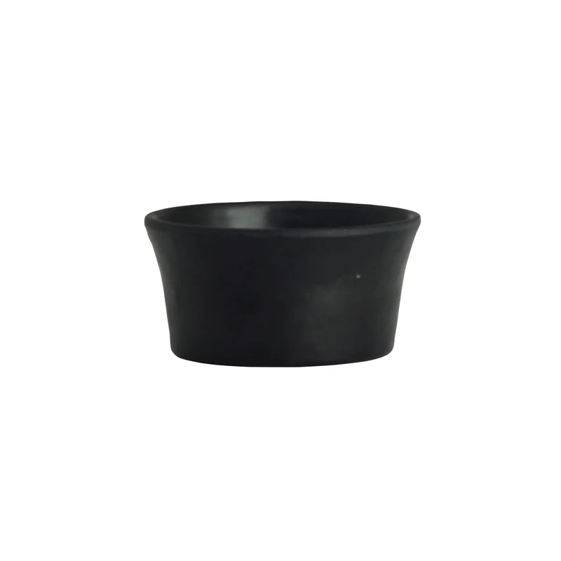Creations Melamine Round Dish Black 2 3/8 in x 1 1/4 in (1 1/2 oz) Cali - Set of 24
