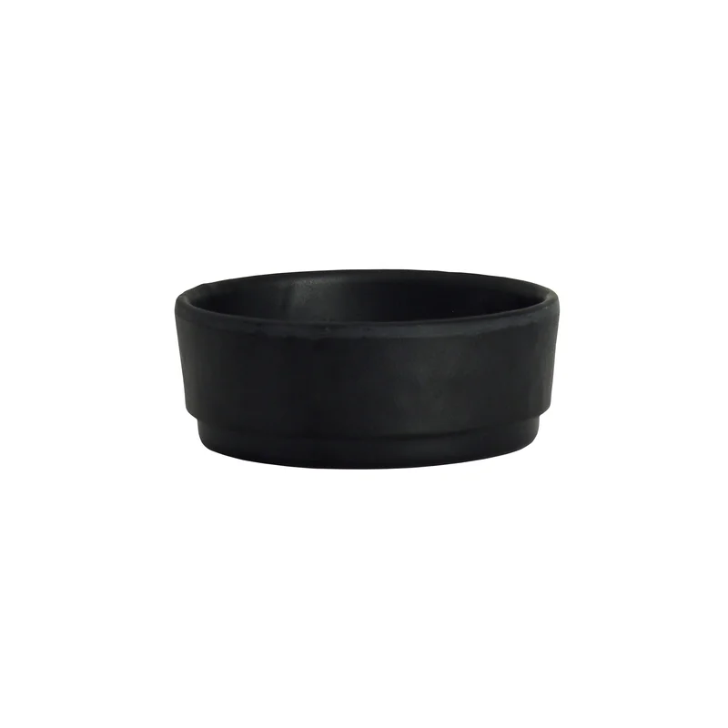 Creations Melamine Round Dish Black 2 7/8 in x 1 1/4 in (2 oz) Cali - Set of 24