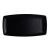 Creations Melamine Rectangular Plate Black 13 in x 6 1/2 in x 1 3/8 in Cali - Set of 12