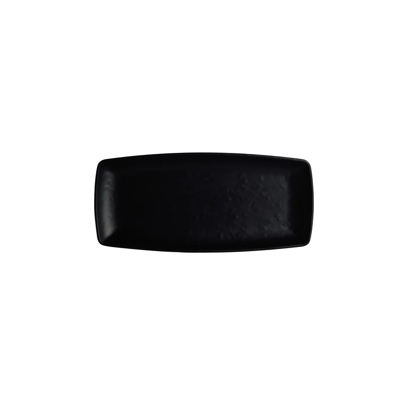 Creations Melamine Rectangular Plate Black 9 1/2 in x 4 3/8 in x 1 in Cali - Set of 12 Creations Melamine Rectangular Plate Black 9 1/2 in x 4 3/8 in x 1 in Cali - Set of 12