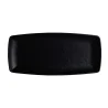 Creations Melamine Rectangular Plate Black 9 1/2 in x 4 3/8 in x 1 in Cali - Set of 12