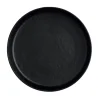 Creations Melamine Round Plate Black 8 in x 1 2/3 in Cali - Set of 12