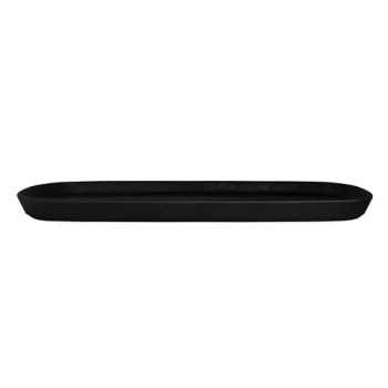 Creations Melamine Rectangular Tray Black 14 1/2 in x 7 in x 1 in Cali - Set of 6