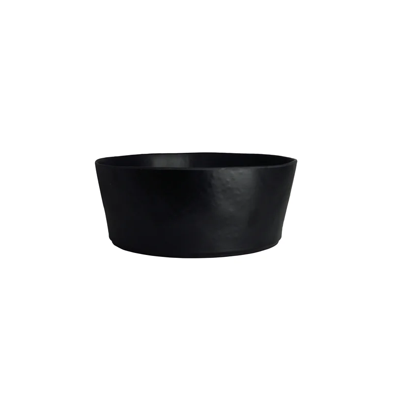 Creations Melamine Round Bowl Black 9 1/2 in x 3 3/4 in (3 1/2 qt) Cali - Set of 6 Creations Melamine Round Bowl Black 9 1/2 in x 3 3/4 in (3 1/2 qt) Cali - Set of 6