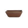 Creations Melamine Square Dish Redwood 4 in x 1 3/8 in (3 oz) Cali - Set of 12