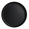 Creations Melamine Stack Plate Black 6 1/4 in x 7/8 in Cali - Set of 6