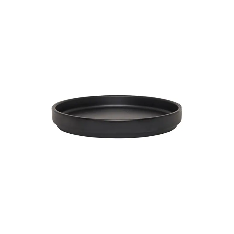Creations Melamine Stack Plate Black 6 1/4 in x 7/8 in Cali - Set of 6 Creations Melamine Stack Plate Black 6 1/4 in x 7/8 in Cali - Set of 6