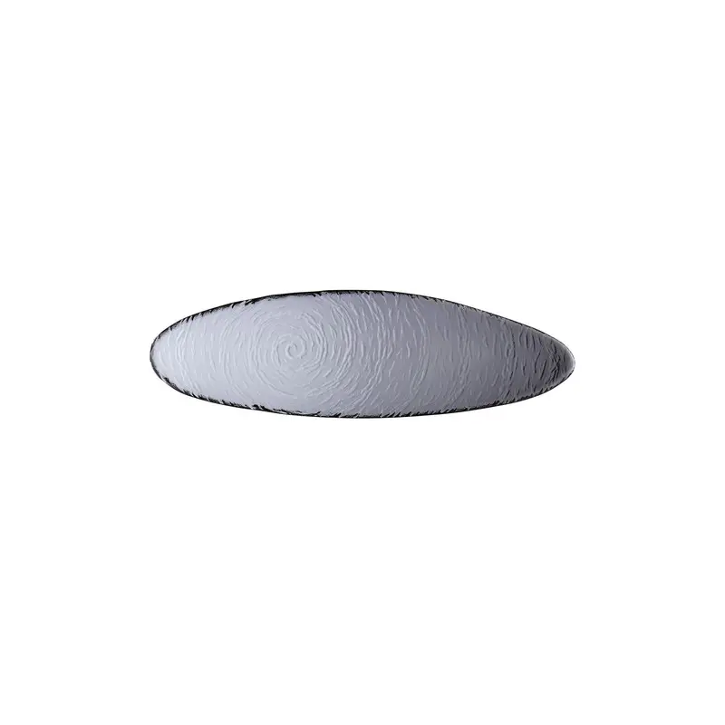 Creations Glass Oval Platter 15 3/4 in x 4 3/4 in x 7/8 in Scape Smoked - Set of 6 Creations Glass Oval Platter 15 3/4 in x 4 3/4 in x 7/8 in Scape Smoked - Set of 6