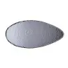 Creations Glass Oval Platter 12 1/8 in x 5 7/8 in x 7/8 in Scape Smoked - Set of 6